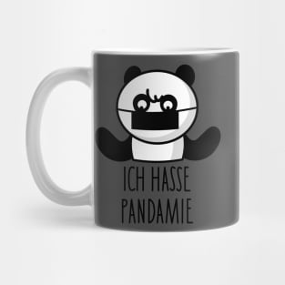 funny panda hates pandemic Mug